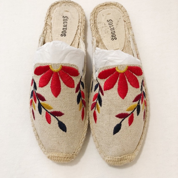 Soludos Shoes - Soludos Embroidered Floral Mule Size 6